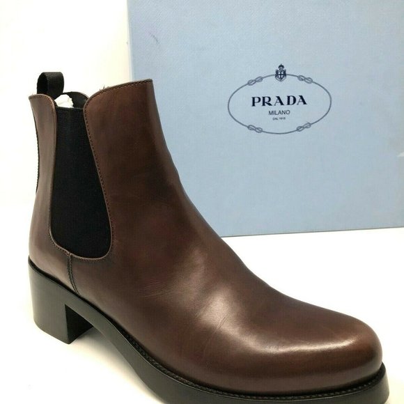 New PRADA Brown Boots Size 10